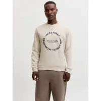 Jack & Jones Sweatshirt 'JJBENSON' bege / antracite