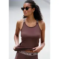LASCANA Top desportivo chocolate / branco