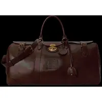 Ralph Lauren para homem. 405P16231001 Bolsa duffel Heritage Lock de couro marrom (OSFA), Casual, Pele