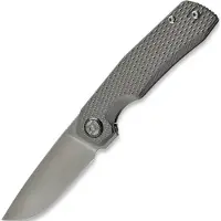 Kunwu Knives Navalha TAO II - Satin - Titanium, Diamond Texture