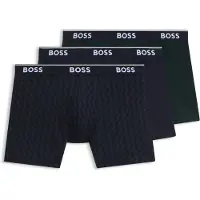 BOSS Boxers 'Power Des' navy / verde escuro / branco