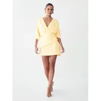 BWLDR Vestido 'Cindy' amarelo claro