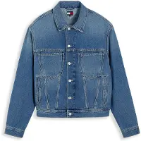 Tommy Hilfiger Casaco meia-estação azul ganga / vermelho / branco
