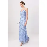 Trendyol Vestido de festa azul ultramarinho / azul claro