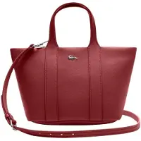 Lacoste Shopper 'Sac à Bandoulière Femme Bordeaux' vermelho