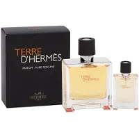 Hermès Paris Terre D'Perfume Masculino Pure Gift Set Perfume 75ml e Miniatura 12,5ml