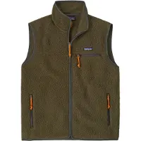 Patagonia - Marcas - M's Retro Pile Vest Basin Green para Homem - Tamanho S - Caqui