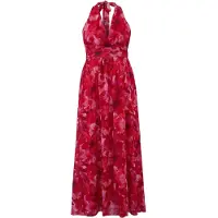 Trendyol Vestido de verão cor-de-rosa / rosa escuro / vermelho