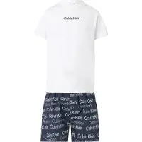 Calvin Klein Underwear Pijama curto azul escuro / branco