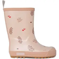 Liewood Bota de borracha estuque / cor-de-rosa / pó / vermelho vivo