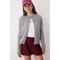 Trendyol Casaco de malha cinzento