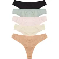 Trendyol Tanga creme / camelo / verde pastel / rosé / preto