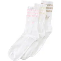 Adidas Originals Meias '3 STRIPES CREW SOCKS 3' camurça / brocado / cor-de-rosa / branco