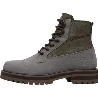 Timberland Botas com atacadores cinzento escuro / oliveira