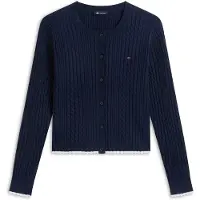 Tommy Hilfiger Casaco de malha navy / branco
