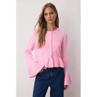 Trendyol Casaco de malha rosa claro