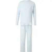 Calvin Klein Underwear Pijama comprido azul pastel / branco