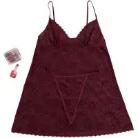 Trendyol Camisa de noite bordeaux