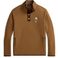 Ralph Lauren para homem. 710B27074001 Moletom de gola alta heritage bear marrom (XL), Casual, Poliéster