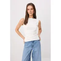 Trendyol Top ecru / preto