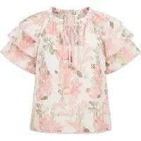 Usha Blusa mistura de cores / branco
