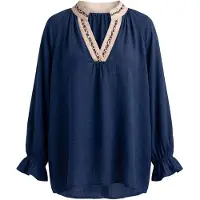 Usha Blusa bege / navy / chocolate