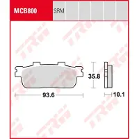 TRW Pastilhas De Freio Mcb800