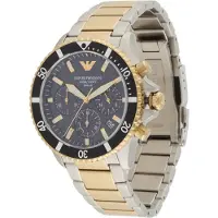 Emporio Armani Relógios analógicos 'World Explorer' ouro / preto / prata
