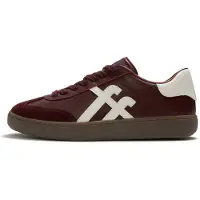 FitFlop para mulher. A6G-E41 Tênis de couro Dash bordô (41), Plano, Cordão, Casual, Borgonha