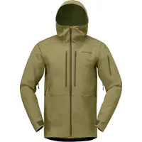Norrøna - Casacos ski - Lofoten Flex1 Jacket M Deep Lichen Green para Homem - Softshell - Tamanho L - Caqui