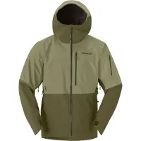 Norrøna - Casacos ski - Lofoten Gore-Tex Jacket M Olive Night Deep Lichen Green para Homem - Tamanho L - Caqui
