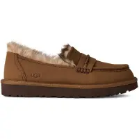 Ugg para mulher. 1183310 Mocassins de Couro Ellis Nubuck Loafer castanho (38), Marrom, Plano, Nenhum, Casual