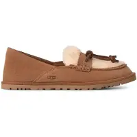 Ugg para mulher. 1182151 Mocassins de Pele Zora Loafer castanho (38), Couro, Marrom, Plano, Nenhum, Casual