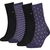 Tommy Hilfiger Underwear Meias azul-violeta / preto / branco