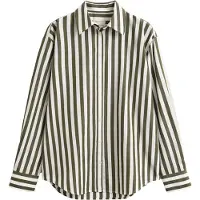 Gant para mulher. 4300681 Camisa Rel Striped Classic verde (38), Casual, Algodão, Manga comprida