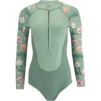 LOUM Shorty De Manga Comprida Com Fecho Frontal Para Mulher Aquabelle