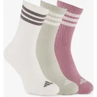 Adidas Meias 3-Stripes Cushioned Crew – Embalagem de 3 pares