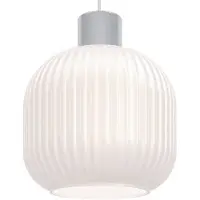 Eglo Candeeiro suspenso Dasmina, Ø 20 cm, branco/cromado, vidro, E27