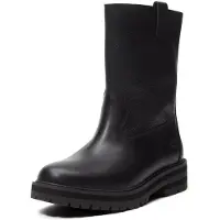 Timberland para mulher. TB0A2R5XW021 Botas de couro Britton Drive preta (38.5 W), Preto, Plano, 1 a 3cm, Nenhum, Casual