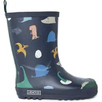 Liewood Bota de borracha navy / mostarda / verde / branco