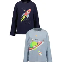Blue Seven Camisola navy / azul fumado / verde claro / branco