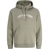 Jack & Jones Sweatshirt 'JJAVERY' taupe / branco