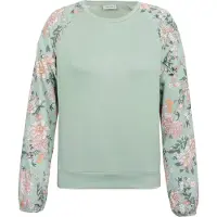 Anna field Camisa verde pastel / verde escuro / alperce / branco