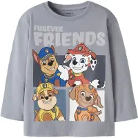 Name it Camisola 'NMMANDREAS PAW' navy / azul fumado / castanho / amarelo