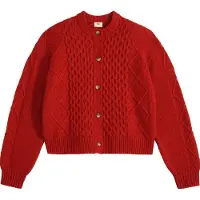 Levi's Casaco de malha 'CHARLOTTE' vermelho vivo