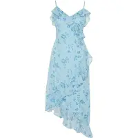 Trendyol Vestido bege / azure / azul claro / verde