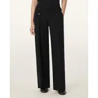 AllSaints Calças com pregas preto