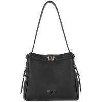 Lancaster Mala de ombro 'Lancaster Sac hobo Avec fermoir M Lady ROMY Noir' preto