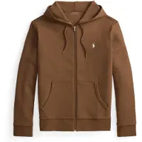 Ralph Lauren para homem. 710881517519 Moletom de malha dupla e zíper marrom (XL), Casual, Algodão