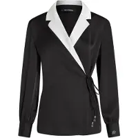Karl Lagerfeld Blusa preto / branco